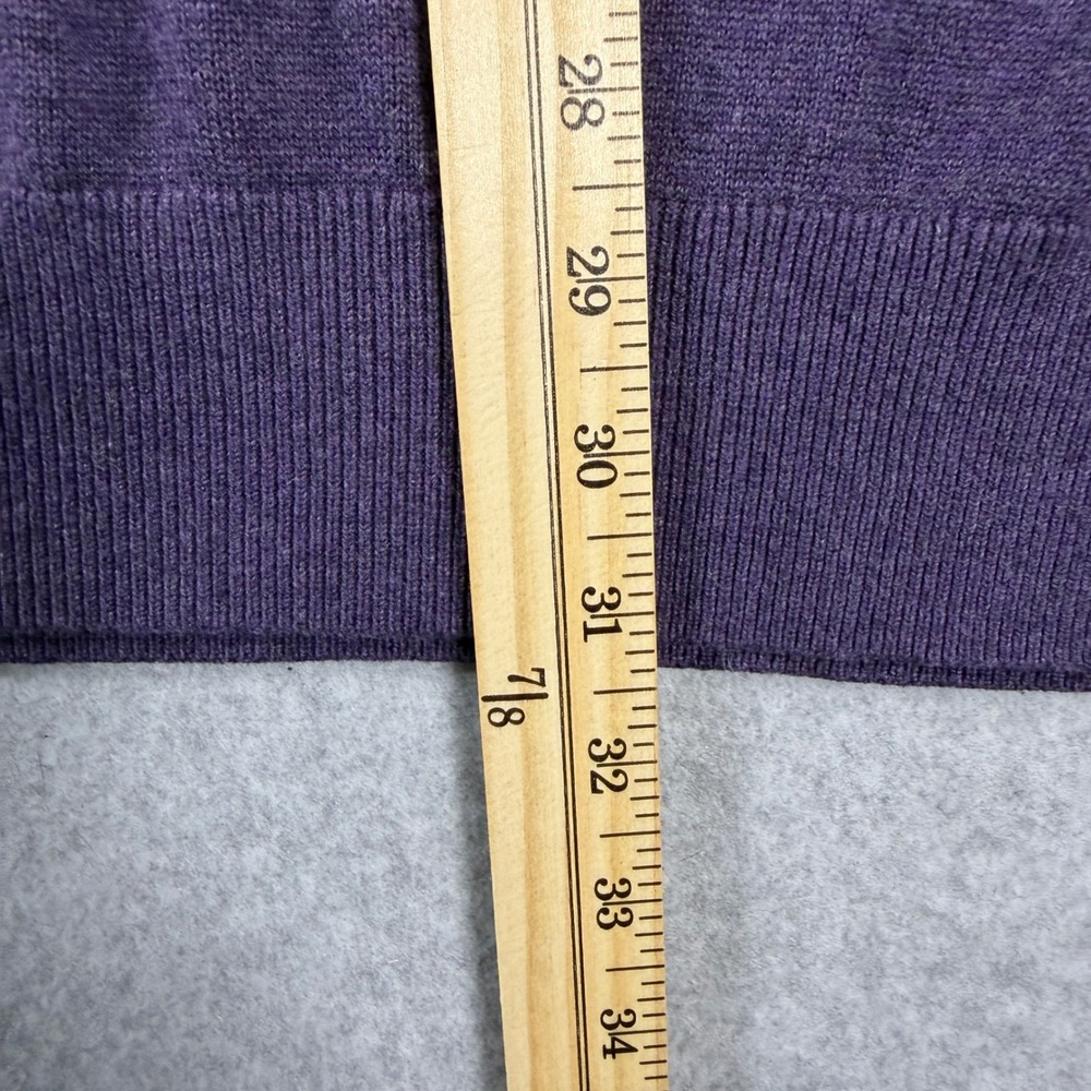 NWT IZOD V-Neck Sweater Mens 3XL Purple Premium Essentials 100% Cotton Knit - Picture 10 of 11
